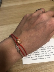 Buddha, růžové zlato, kabbalah náramek