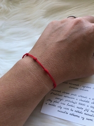 Kabbalah náramek 7 uzlů, zdvojená šňůrka