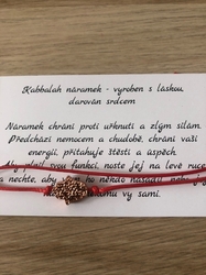 Kabbalah náramky s Hamsa rukou, růžové zlato