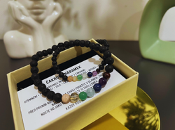 Partnerské čakrové náramky Lava Energy – Set 2 ks